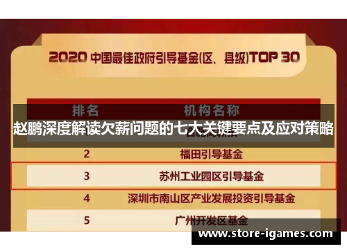 赵鹏深度解读欠薪问题的七大关键要点及应对策略 赵鹏深度解读欠薪问题的七大关键要点及应对策略